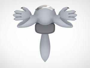 among us silver werewolf Modello 3D