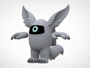 among us silver werewolf 3D Model