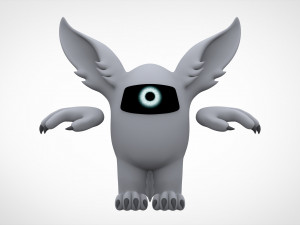 among us silver werewolf Modello 3D