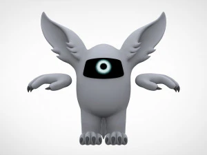among us silver werewolf 3D Model