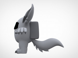 among us silver werewolf Modello 3D