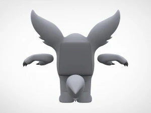 among us silver werewolf 3D Model