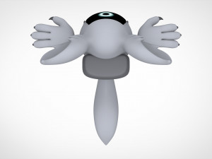 among us silver werewolf Modello 3D