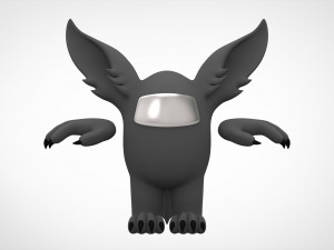 among us grey werewolf 3D Model
