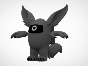 among us grey werewolf 3D Model