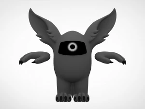 among us grey werewolf 3D Model
