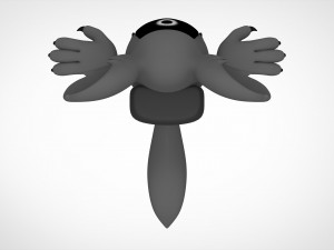 among us grey werewolf 3D Model