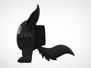 among us black werewolf 3D 모델