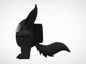 among us black werewolf 3D Model
