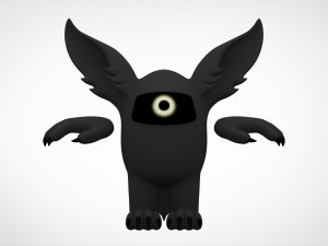 among us black werewolf 3D 모델