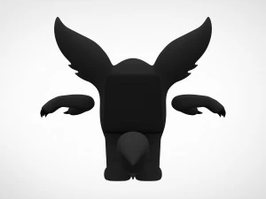 among us black werewolf 3D Model