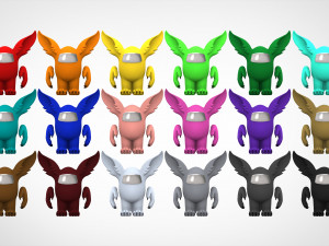 among us werewolfs pack 3D Model