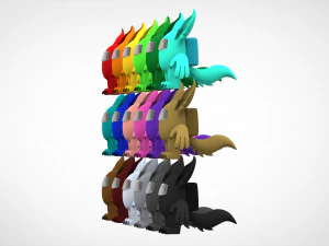 among us werewolfs pack 3D Model