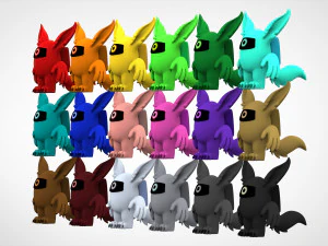 among us werewolfs pack 3D Model