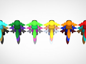 among us werewolfs pack 3D Model