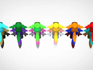 among us werewolfs pack 3D Model