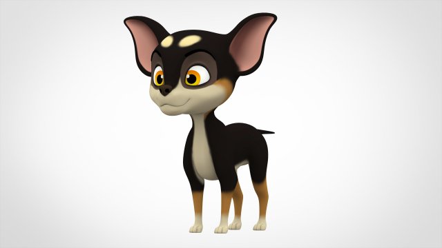 chihuahua puppy 3D मॉडल .c4d .max .obj .3ds .fbx .stl .blend 