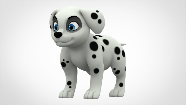 dalmatian puppy 3D Model .c4d .max .obj .3ds .fbx .stl .blend 
