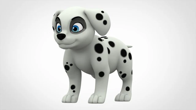 dalmatian puppy 3D Model .c4d .max .obj .3ds .fbx .stl .blend 