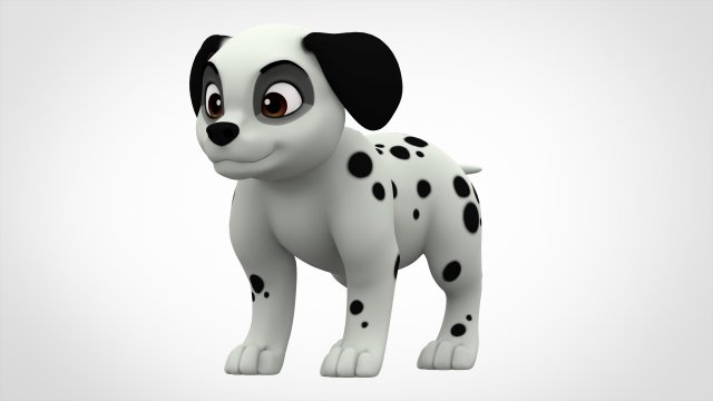 dalmatian puppy 3D-Modell .c4d .max .obj .3ds .fbx .stl .blend 