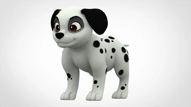 dalmatian puppy 3D Model .c4d .max .obj .3ds .fbx .stl .blend 