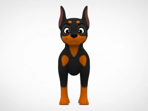doberman puppy 3D Model