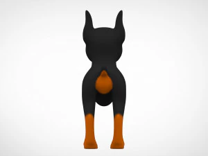 doberman puppy 3D Model