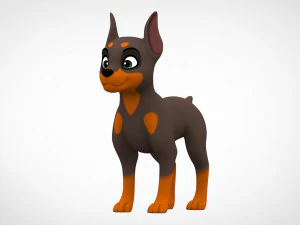 щеня добермана 3D Модель
