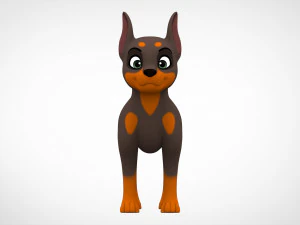 doberman puppy 3D Model
