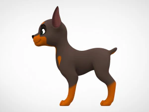 doberman puppy 3D Model