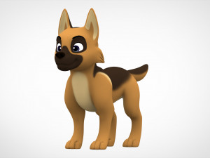 german shepherd puppy 3D Model