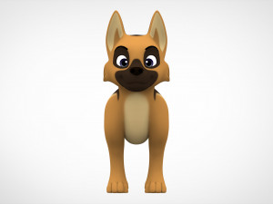 german shepherd puppy 3D Model