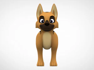 german shepherd puppy 3D Model