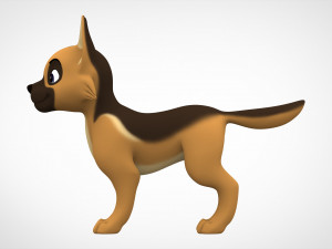 german shepherd puppy 3D Model