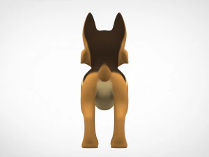 german shepherd puppy 3D Model
