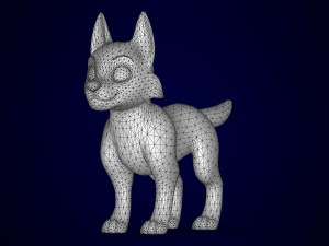 german shepherd puppy 3D Model