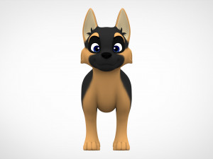 german shepherd puppy 3D मॉडल