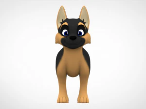 german shepherd puppy 3D Model