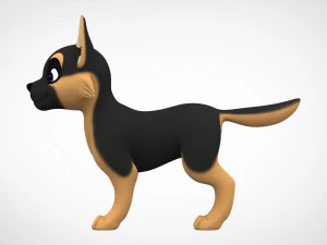 german shepherd puppy 3D Model