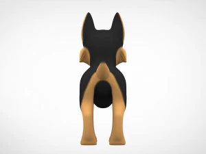 german shepherd puppy 3D Model