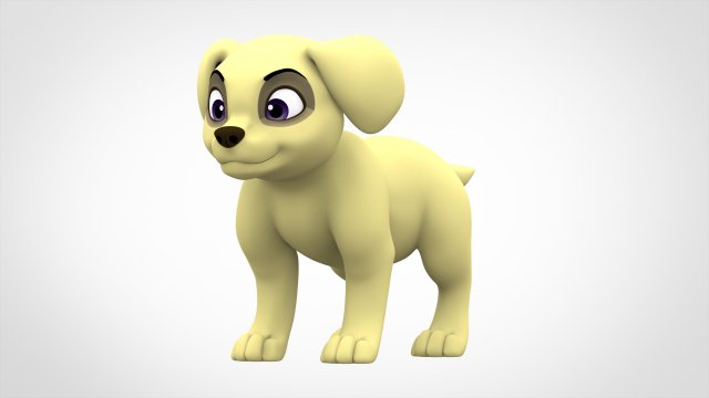 labrador puppy Model 3D .c4d .max .obj .3ds .fbx .stl .blend 