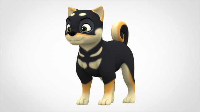 shiba inu puppy 3D Model .c4d .max .obj .3ds .fbx .stl .blend 