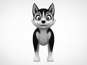 husky puppy Modello 3D