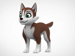 Husky-Welpe 3D Modell