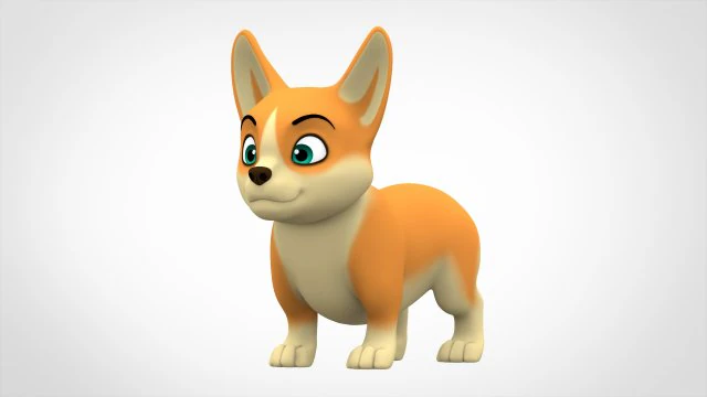 szczeniak corgi Model 3D .c4d .max .obj .3ds .fbx .stl .blend 