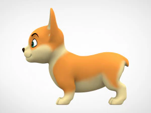 szczeniak corgi Model 3D