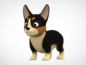 chiot corgi Modèle 3D