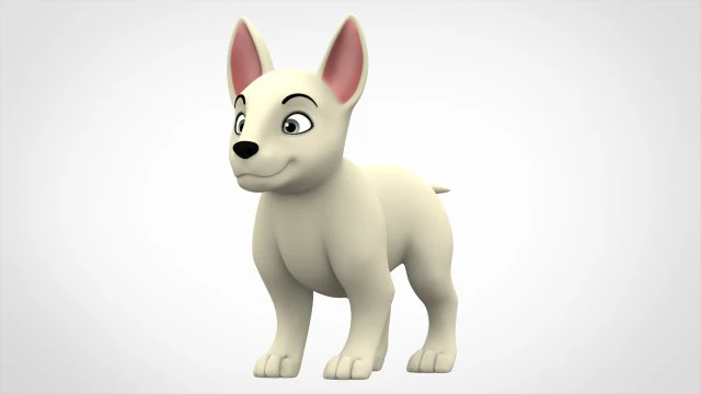 bull terrier puppy 3D Model .c4d .max .obj .3ds .fbx .stl .blend 