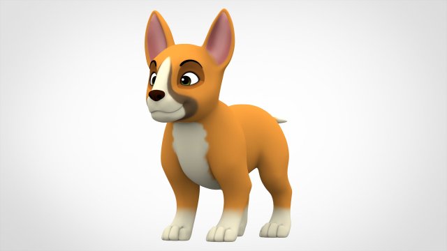 bull terrier puppy 3D 모델 .c4d .max .obj .3ds .fbx .stl .blend 