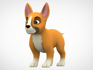 bull terrier puppy 3D Model